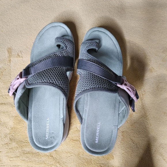 Merrell Alpine Cush Wrap Wedge Sandals in Lichen Size 11 - Picture 2 of 9